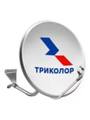 Антенна спутниковая офсетная CTB 0.55 с лого Триколор, с кронштейном, подходит к НТВ-Плюс, МТС, Телекарта