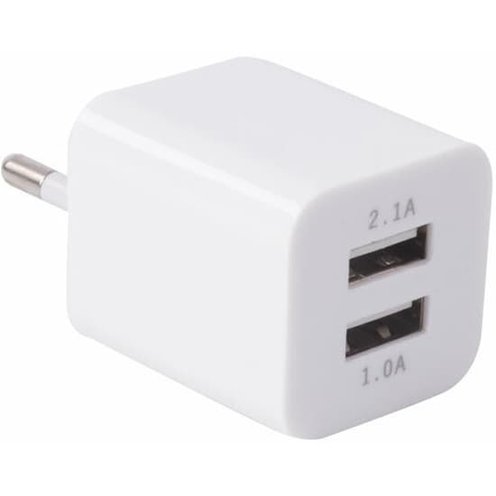 Универсальный USB-адаптер 2.1А + 1А (2 порта)